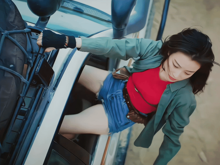 这才是我想象中的公路文女主[比心]
真的，随便一截就是大片[赞]