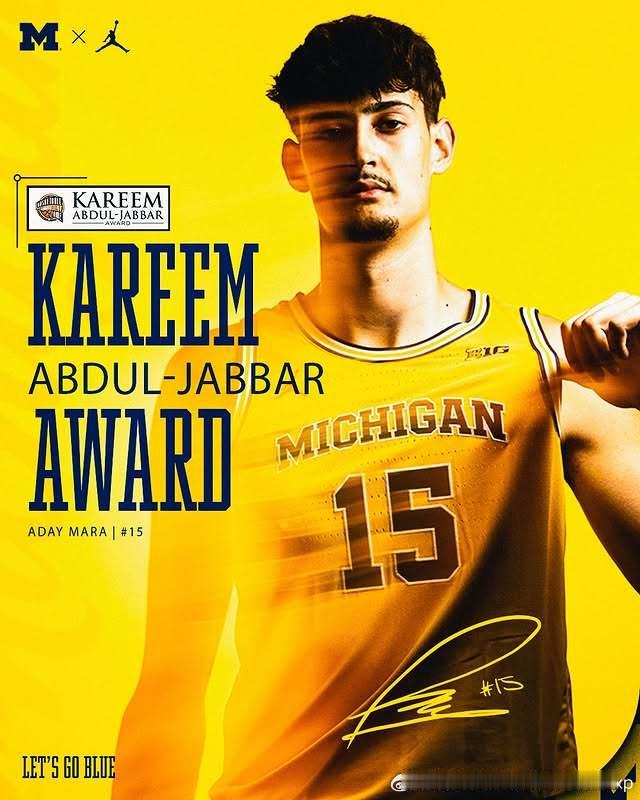 Aday Mara(2005-221cm-C)入围贾巴尔奖（全美年度最佳中锋）2