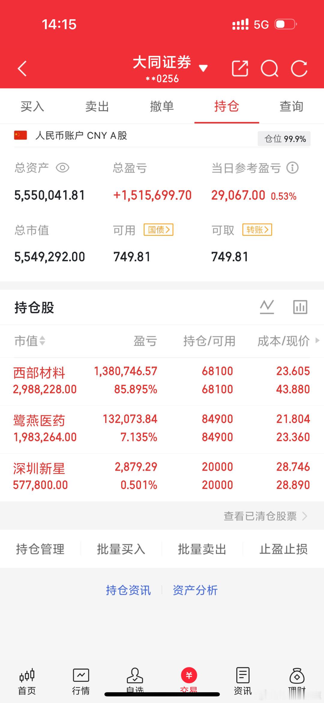 今天继续持仓不动，明天节前最后一天，希望能过个愉快的元旦 