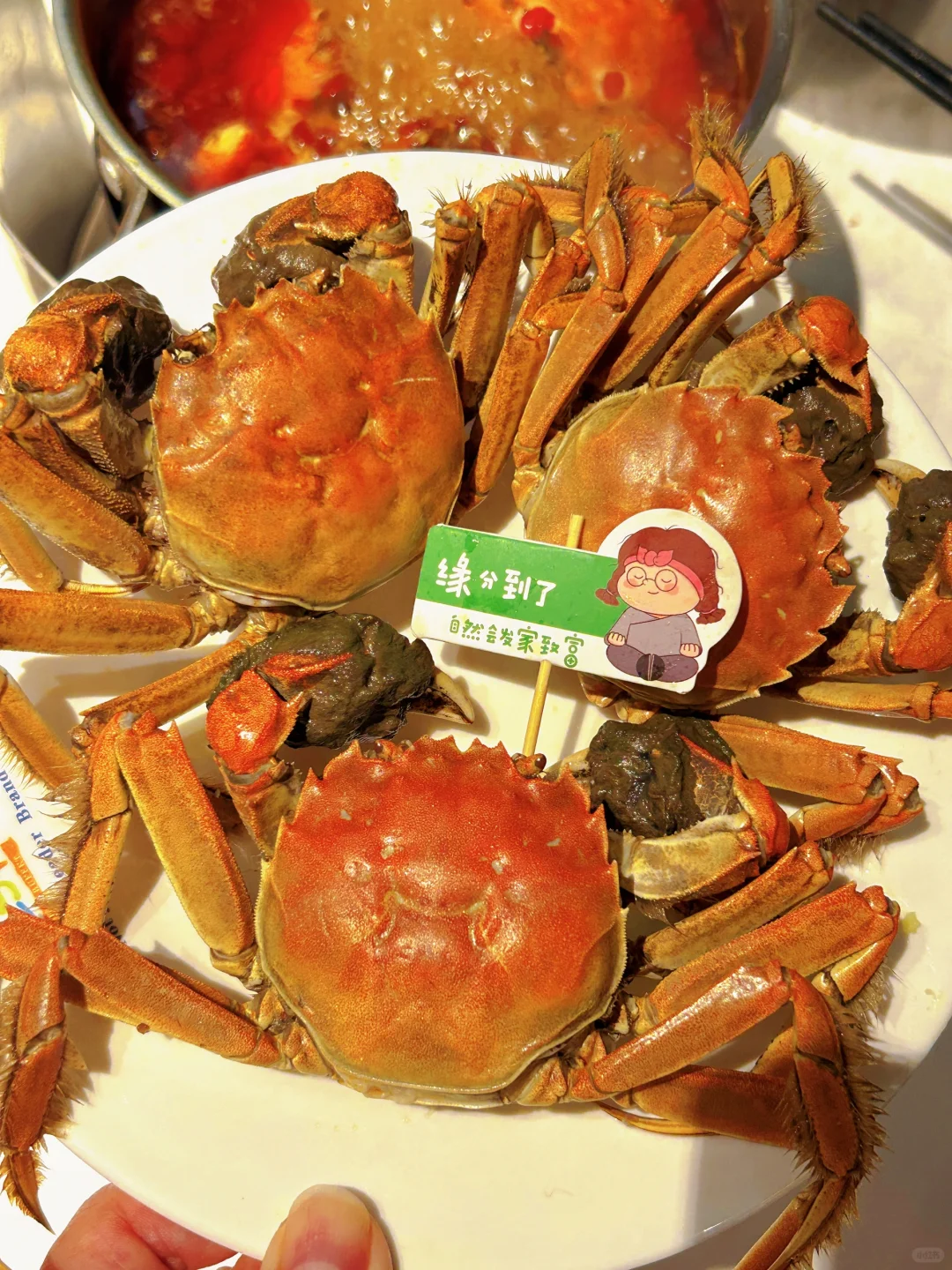心情💯今日的快乐是大闸蟹和榴莲给的🥹