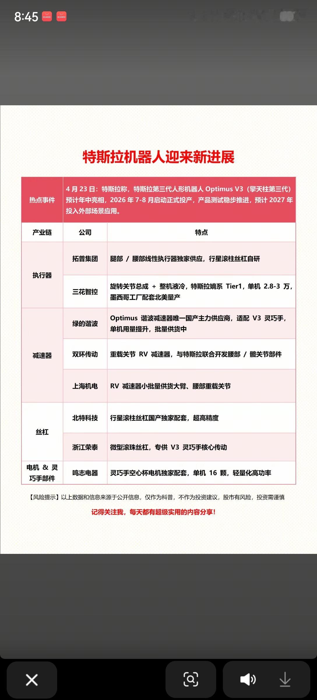 特斯拉机器人新进展！Optimus V3 2026年量产，产业链核心标的全梳理?