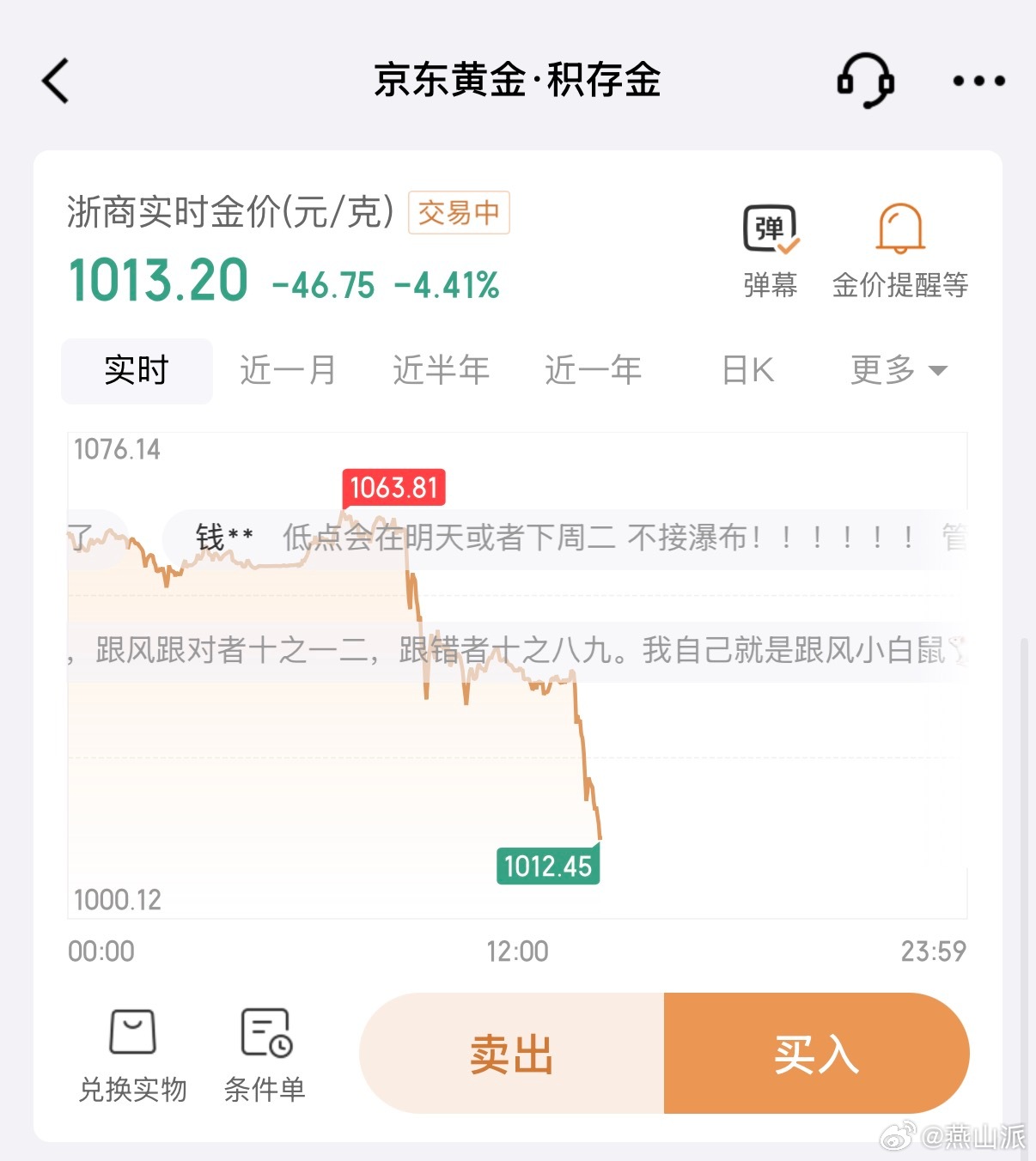 黄金这几天拢共也没涨多少今天一下全跌回去了