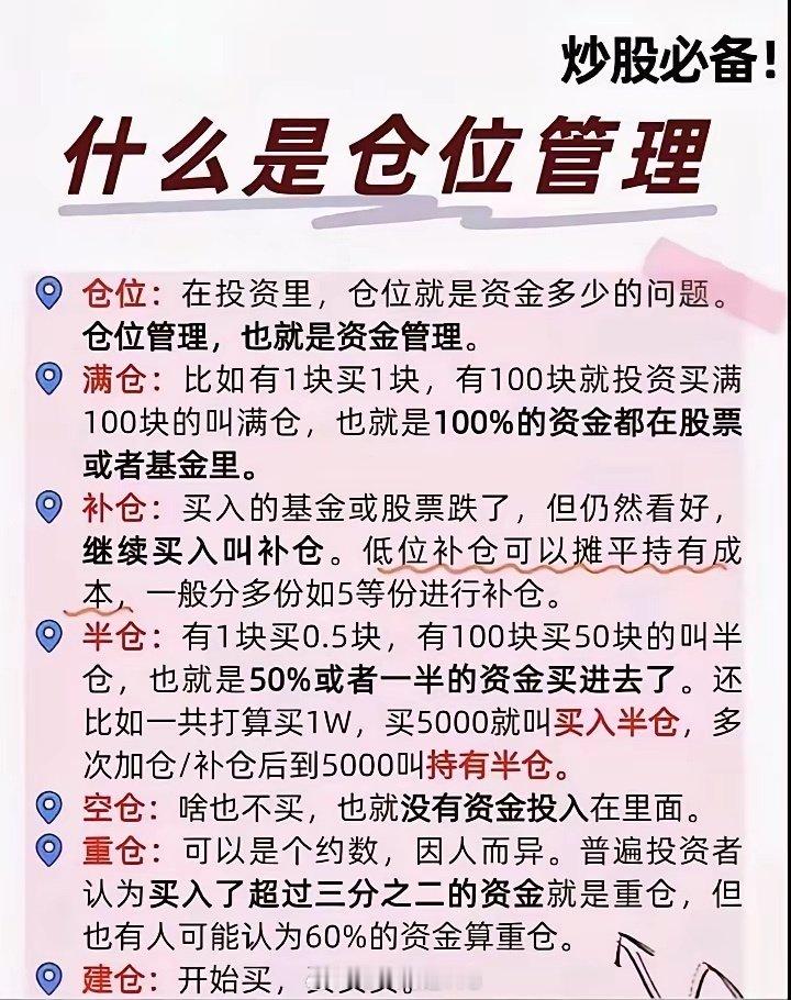 真正的高手仓位控制只做三件事：1. 进场的试探仓永不超20%——先用“侦察兵”试
