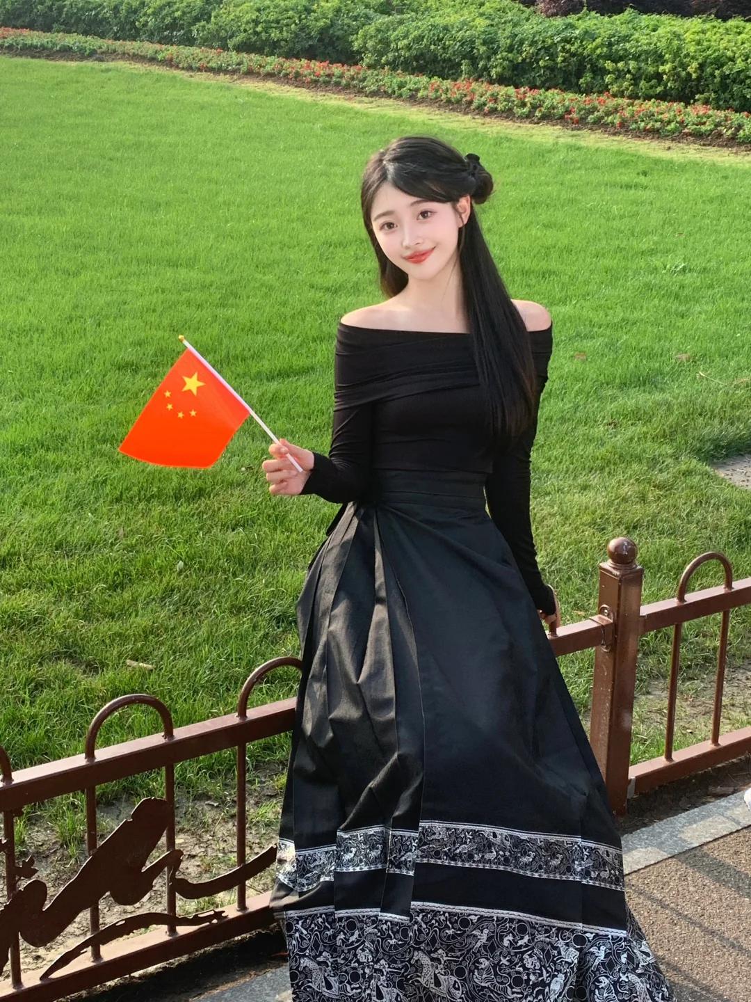 新中式谁穿谁好看❗️穿马面裙来橘子洲头吧！