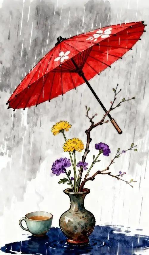 《 猜谜诗》
——宋.欧阳修
大雨哗哗飘湿墙，
诸葛无计找张良。
关公跑了赤兔马
