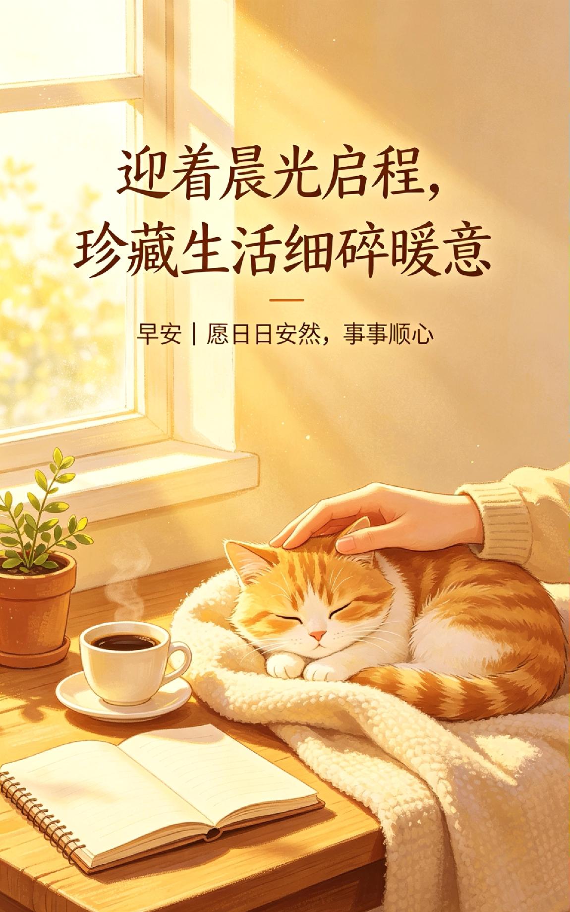 迎着晨光启程，珍藏生活细碎暖意早安｜愿日日安然，事事顺心