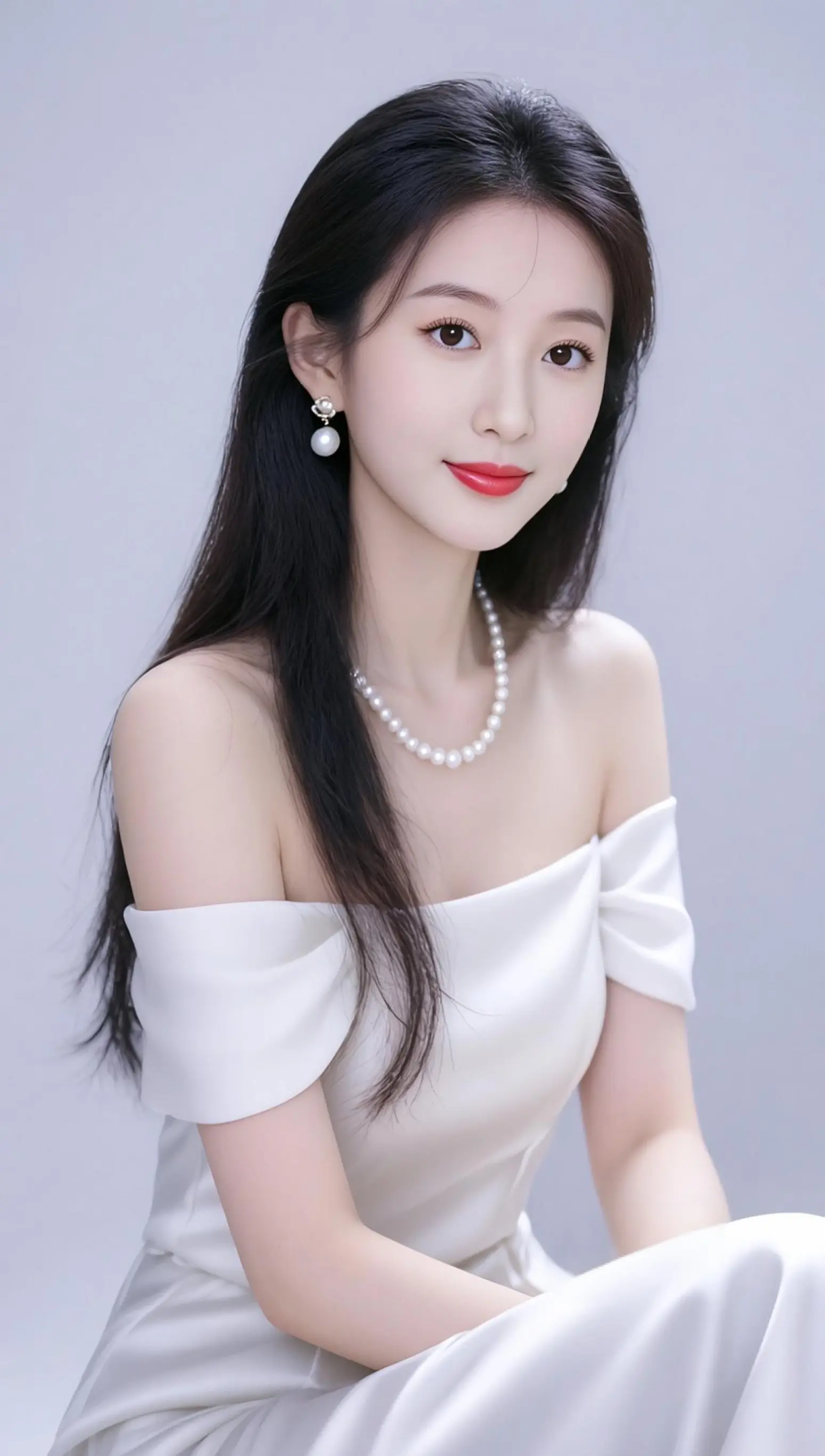 AI柔美白裙照 ai创作