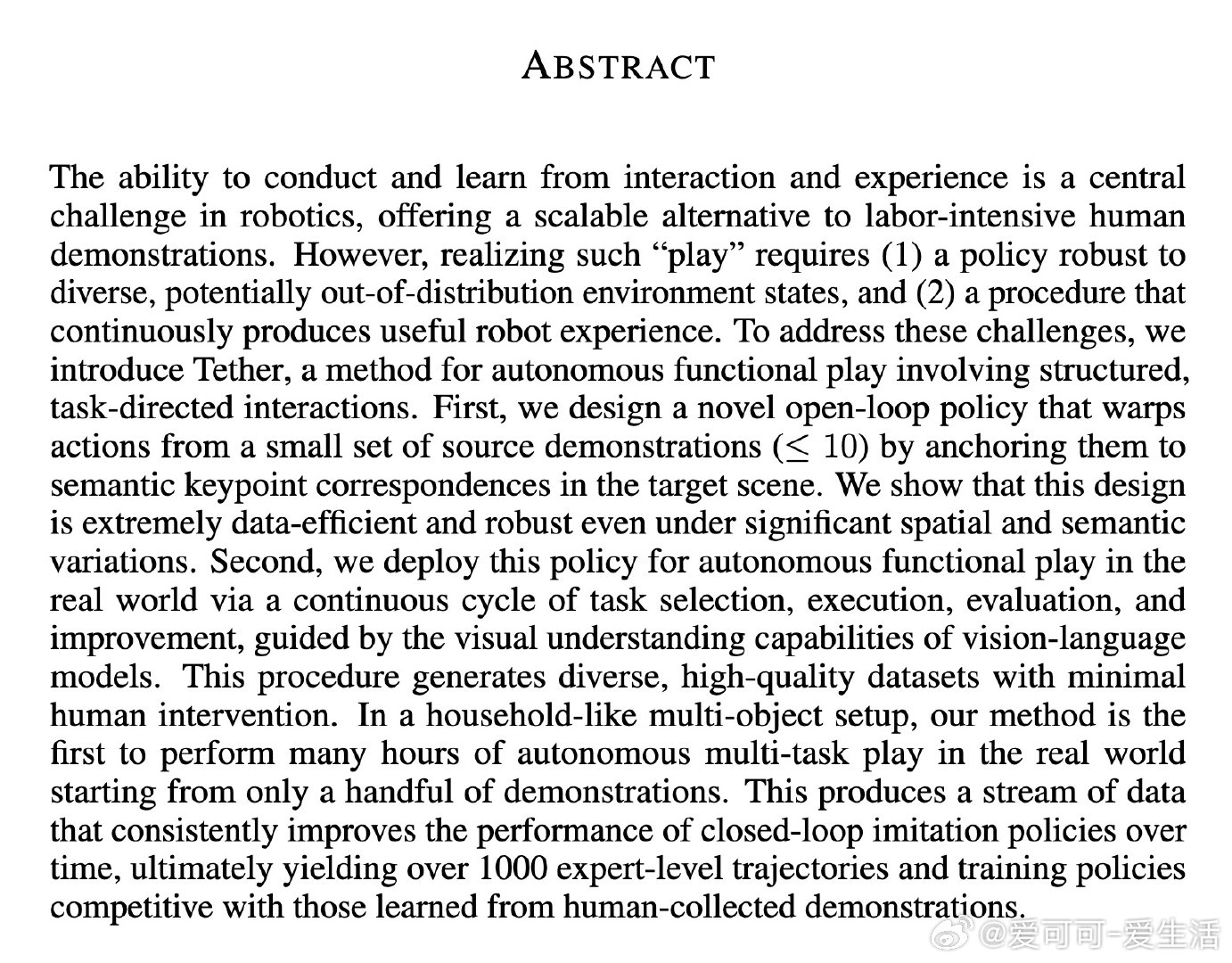 [RO]《Tether: Autonomous Functional Play 