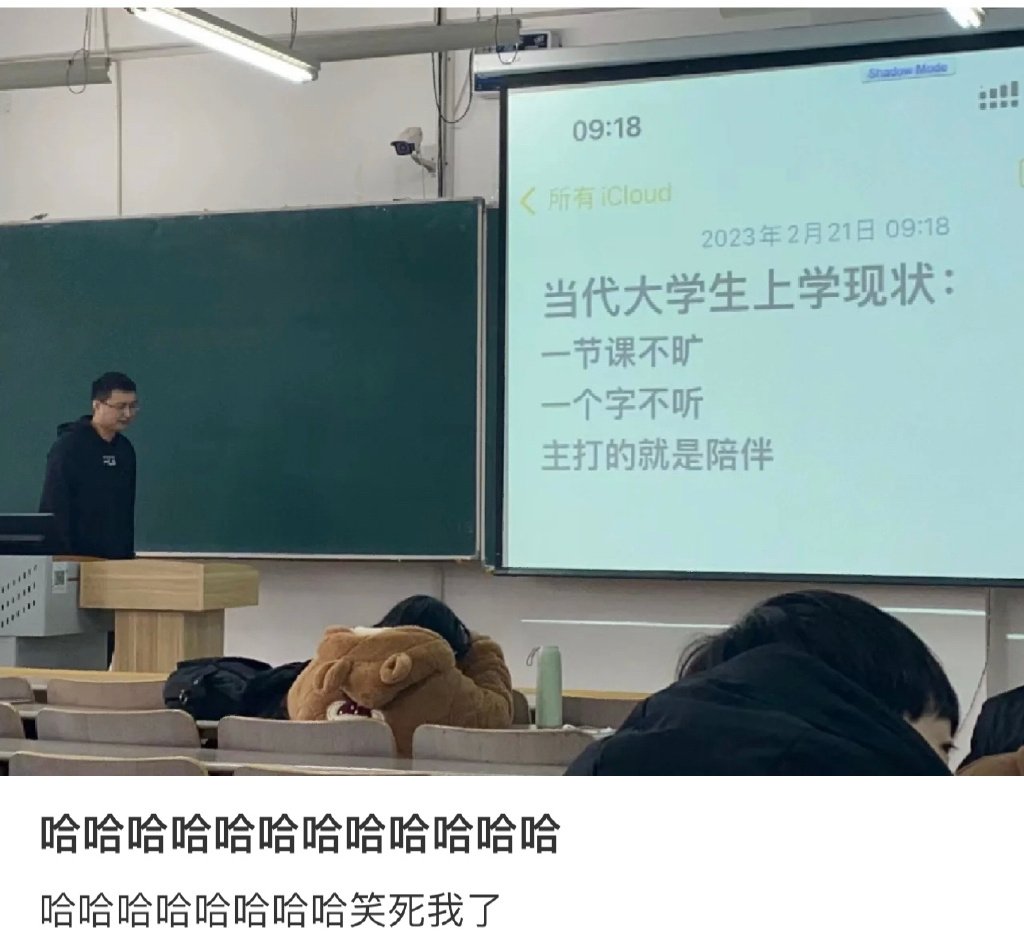 当代大学生上学现状： ​​​
