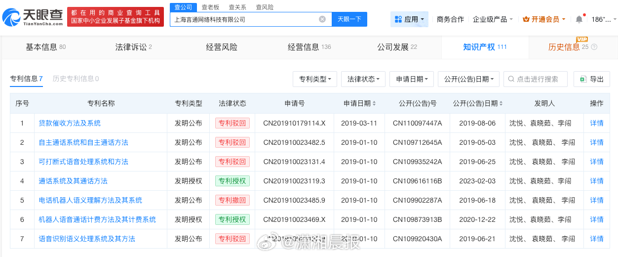 【#AI骚扰电话公司已登记多个软著权#】#AI骚扰电话公司拥有多项通话专利#据报