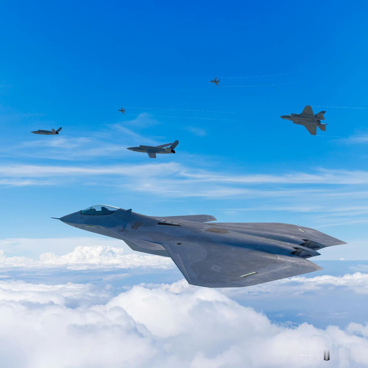 老美F47不会真长这样吧…笑拉了朋友们，RTX刚刚放出的一张F47的PPT ，而