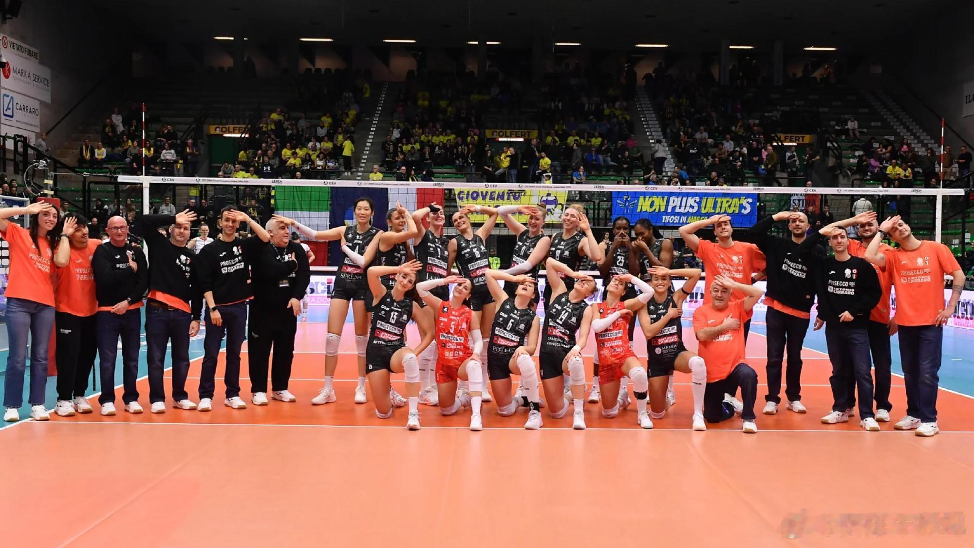 朱婷掌上明朱 一路婷你 2025-26女排欧冠小组赛第六轮，科内利亚诺3-0罗兹