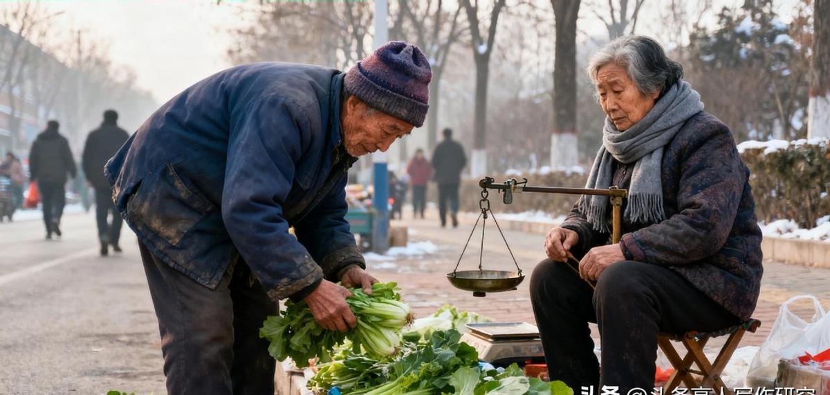 老张和老伴，一个月合计近两万退休金，卡被冻了，推着三轮车卖菜。
不是没本事，是信
