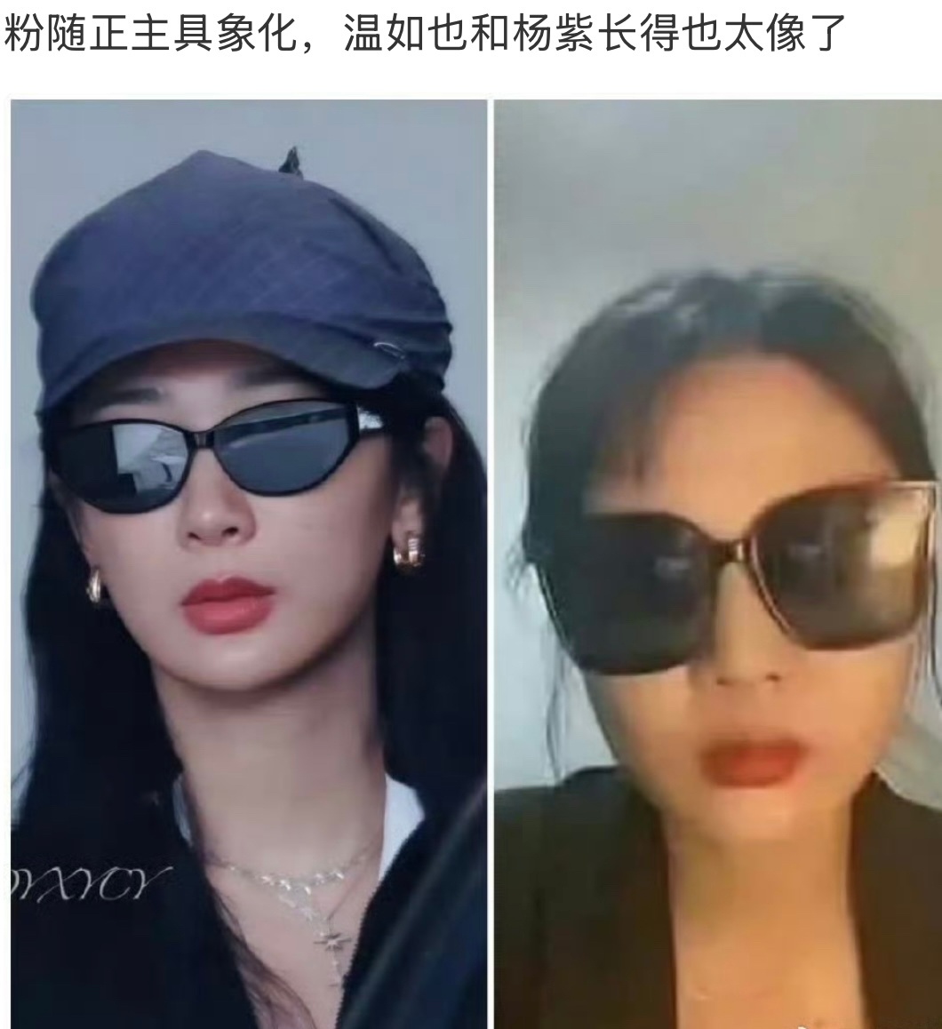 一个粉随正主相由心生，一个粉随正主职高肄业。 ​​​