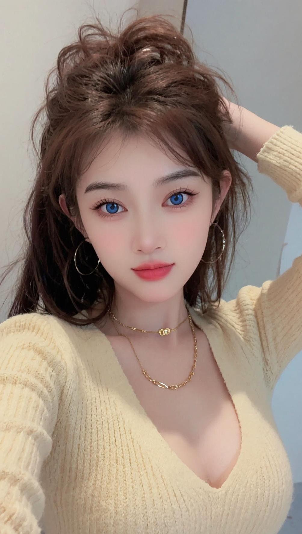 AI蓝眸自拍 抖音ai创作 抖音玩法合伙人计划。