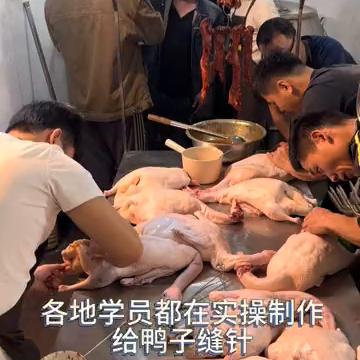 各地学员都在实操制作，给鸭子缝针。
这短短的一生，我们最终都会失去。你不妨大胆一