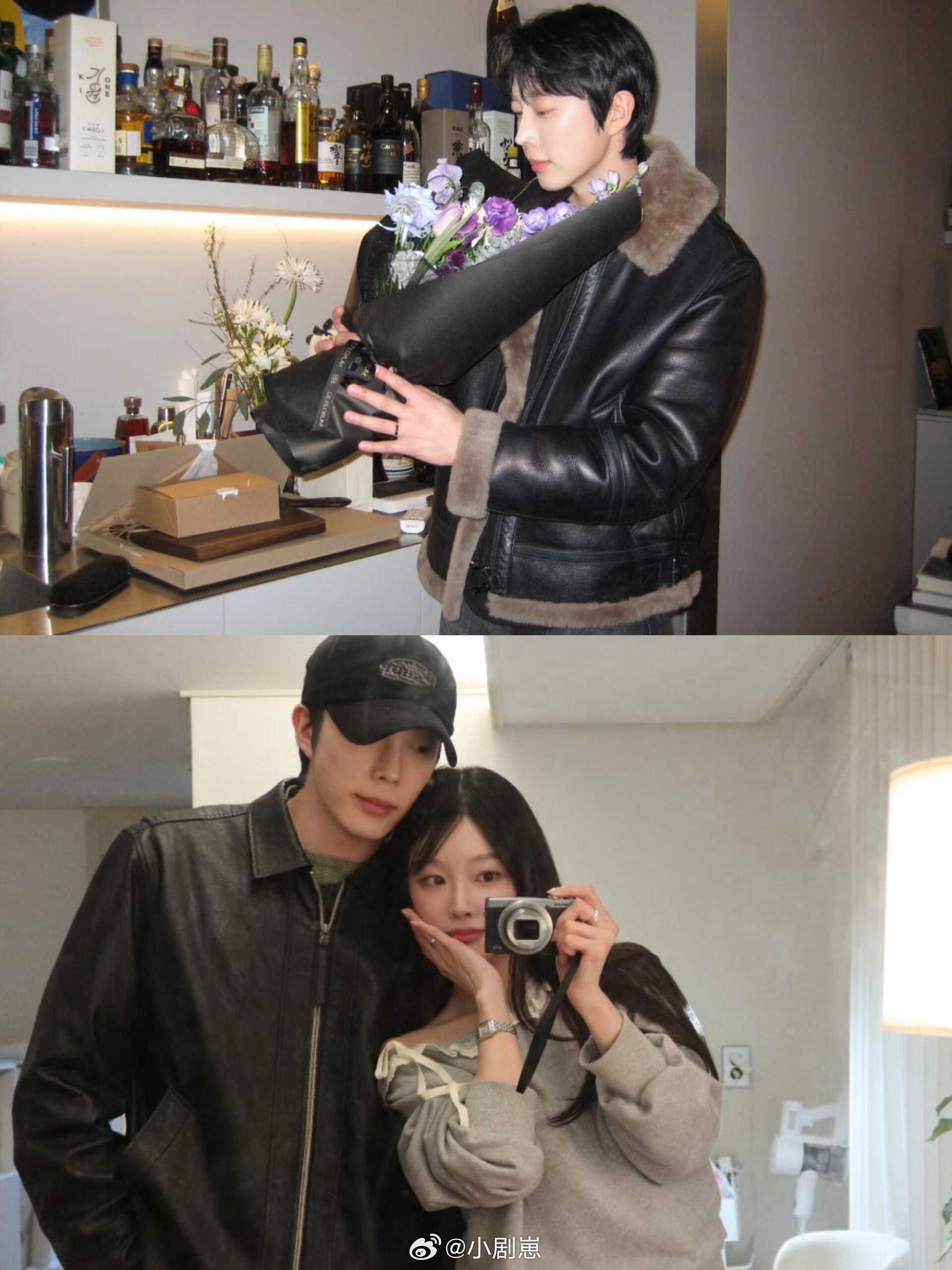 元奎更新和智贤的甜蜜日子🥰哥变帅了哈哈和心爱的智贤站一起就散发出魅力的哥元奎‖