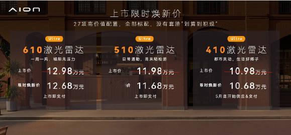 年轻人的第一台智能满配好车10.68万起 智美都市SUV埃安N60正式上市，起步