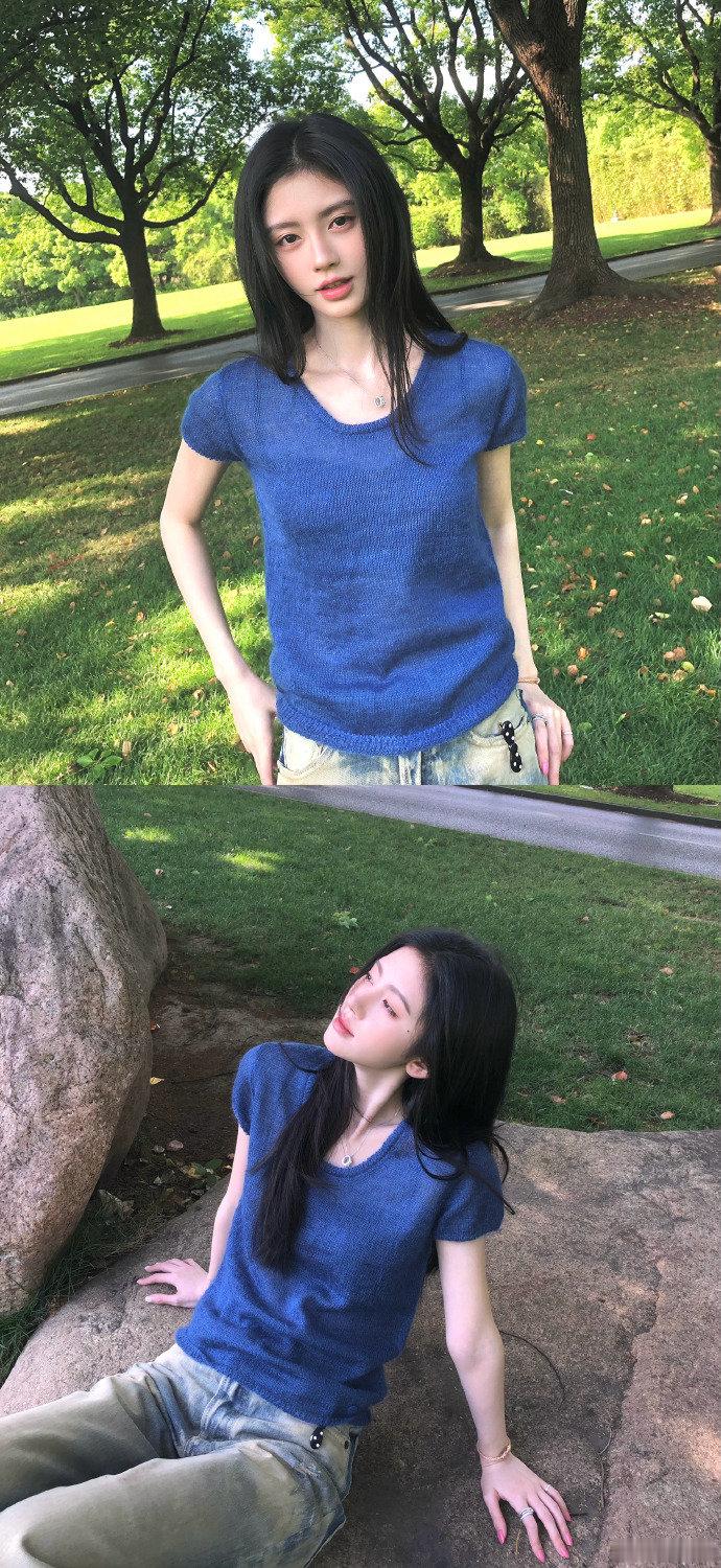 鞠婧祎草地彩虹live图鞠婧祎521晒照 鞠婧祎草地彩虹live图，好明媚