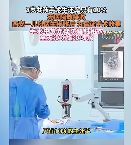 “这医生火了！”8 岁小女孩手术生还率仅为 10%，无医院敢接手。可是西安儿科的