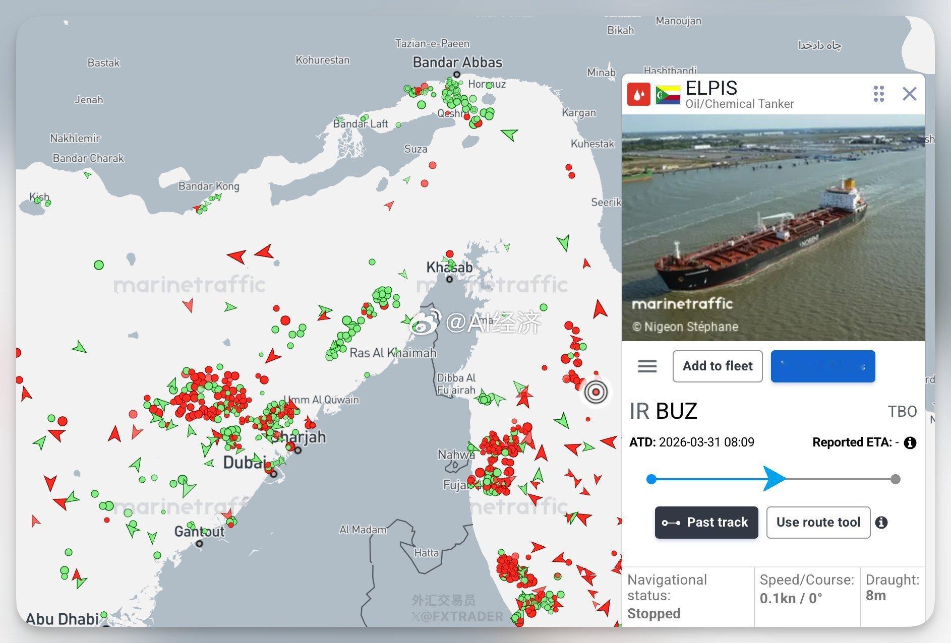 伊朗法尔斯新闻称，一艘受美国制裁的伊朗油轮克服美国海军封锁，成功通过霍尔木兹海峡