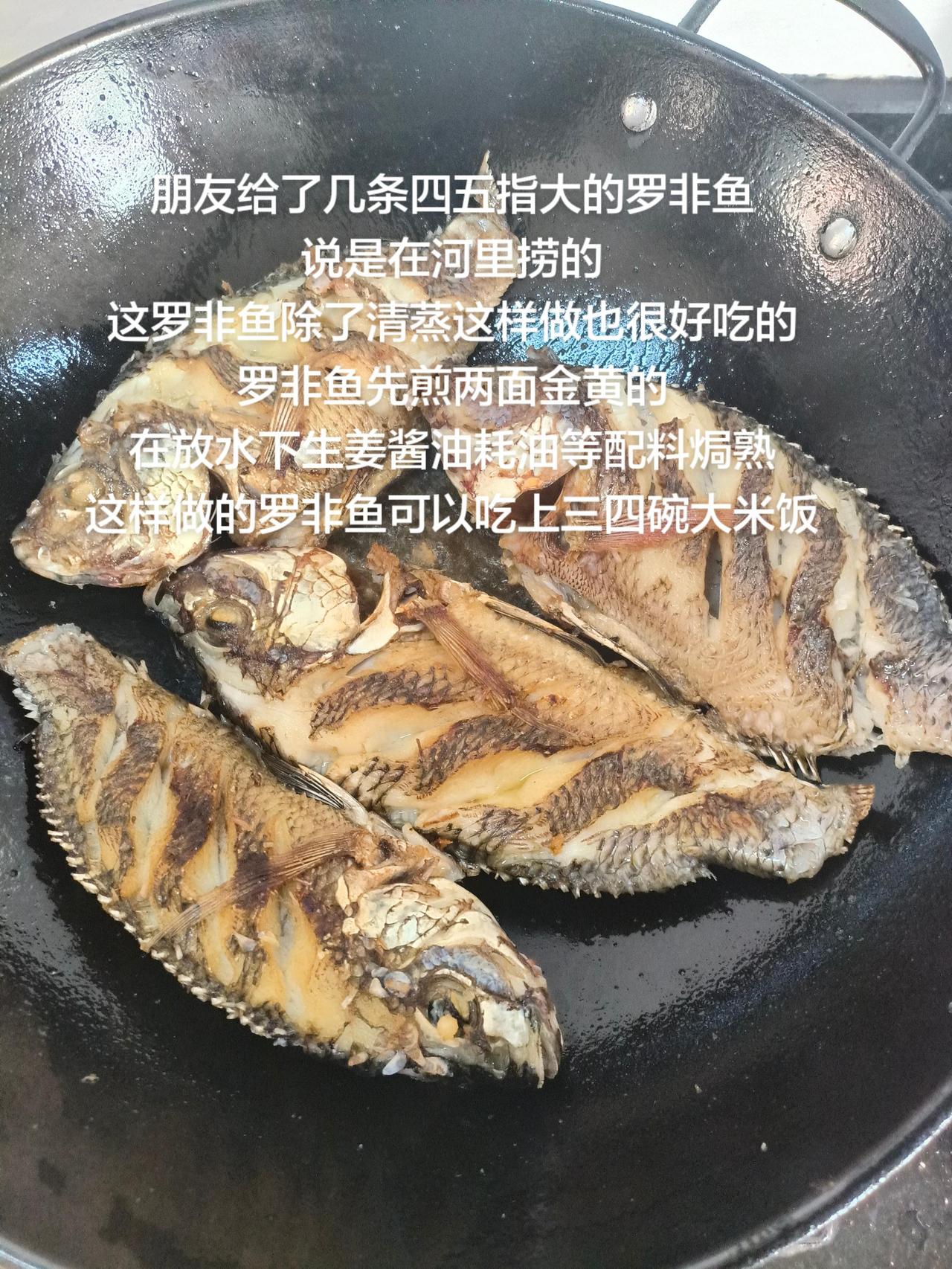 朋友给了几条四五指大的罗非鱼
说是在河里捞的
这罗非鱼除了清蒸这样做也很好吃的