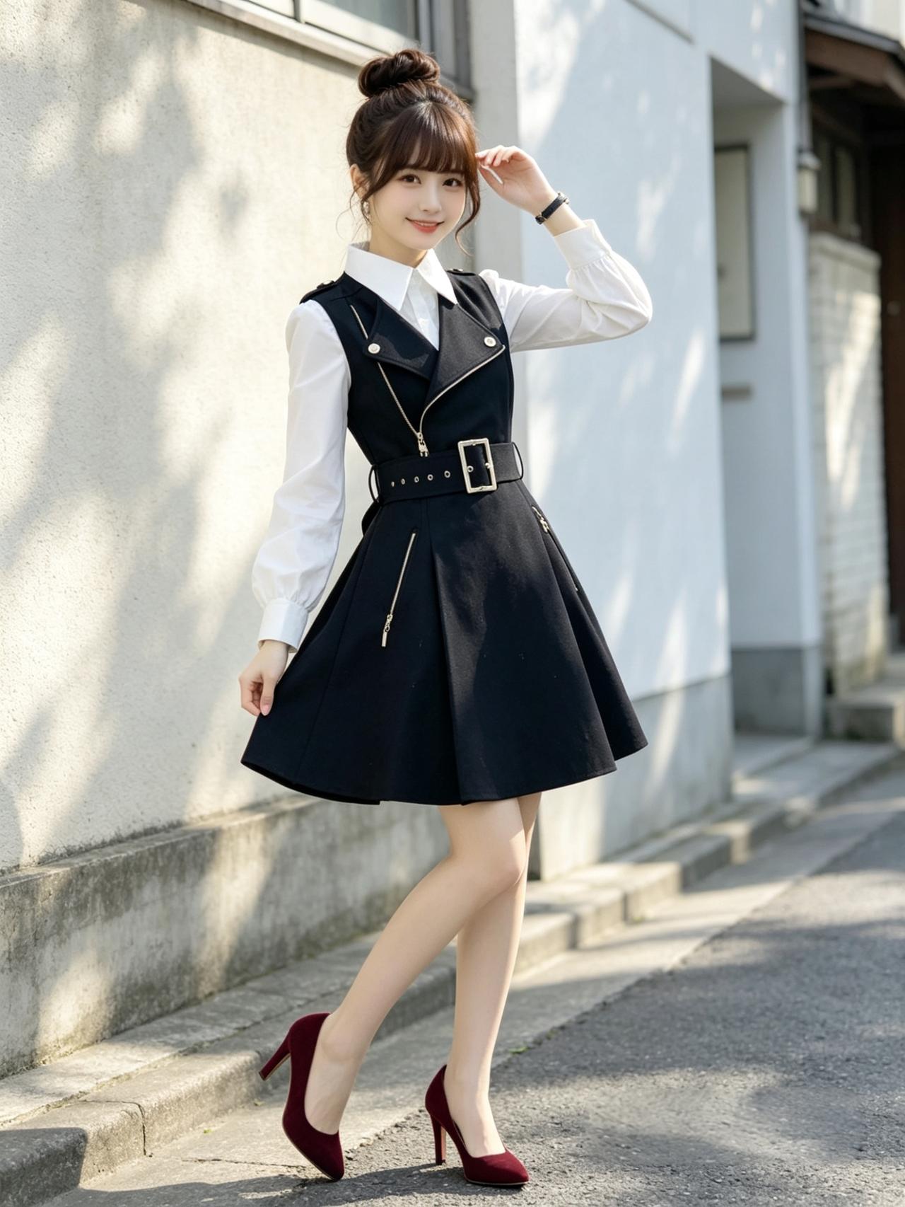 甜美学院风穿搭，元气少女出街！💕