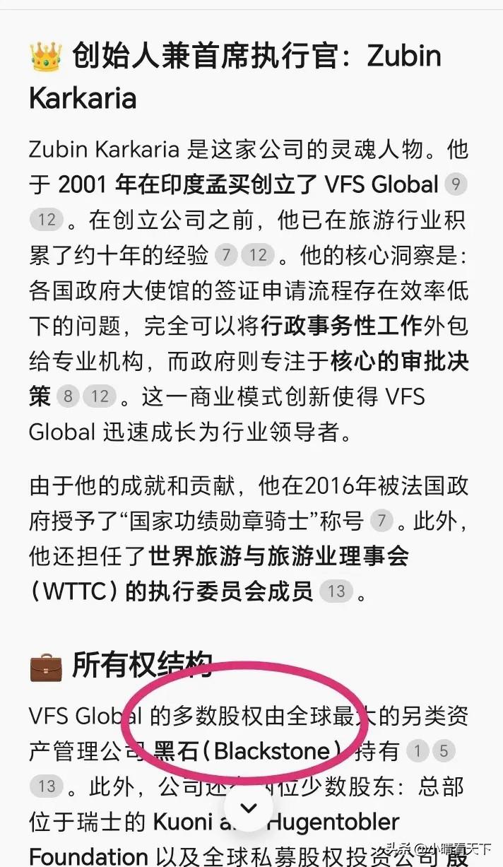 一个印度人创办的签证公司VFS背后有犹太财团支持，犹太人擅长经商，VFS运作的很
