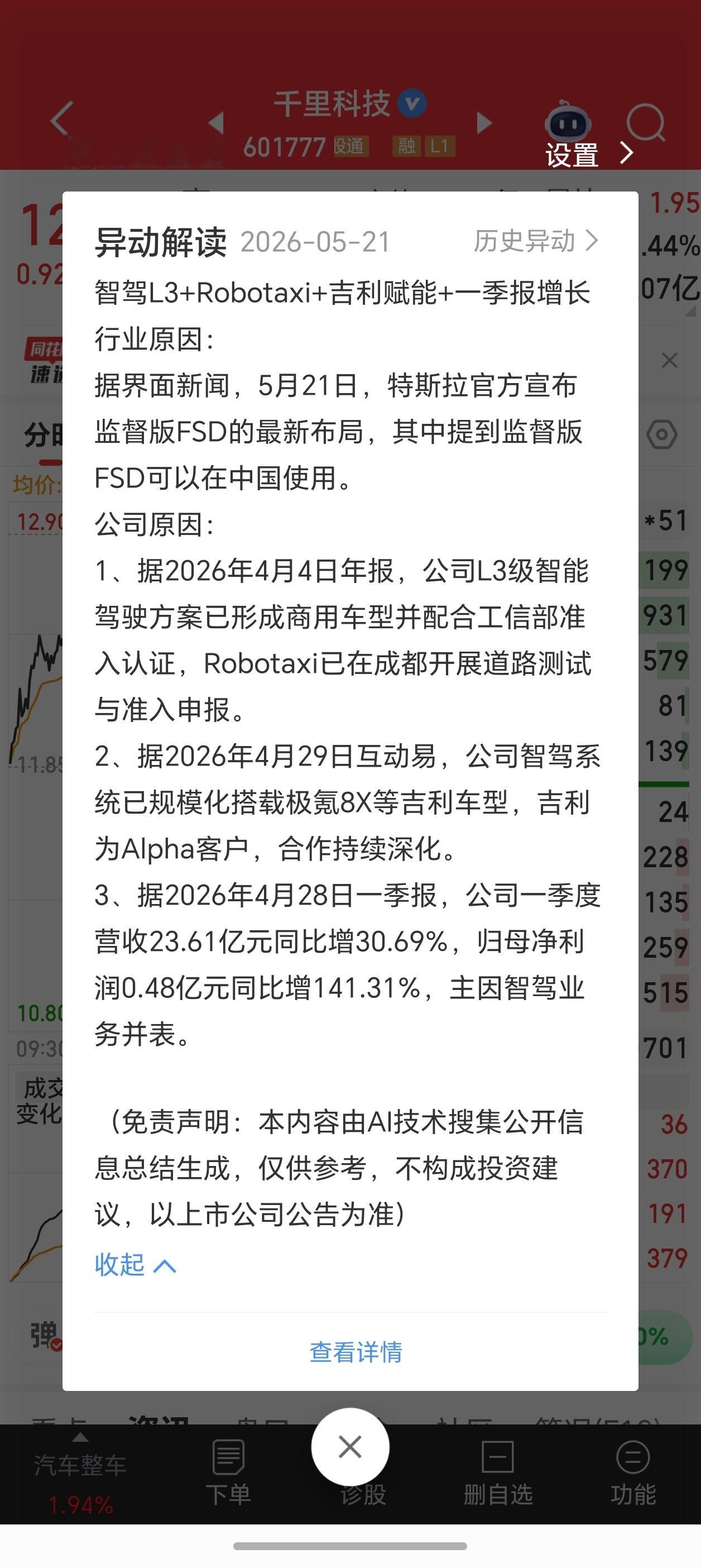 千里科技这是受FSD刺激了吗 股帆仕