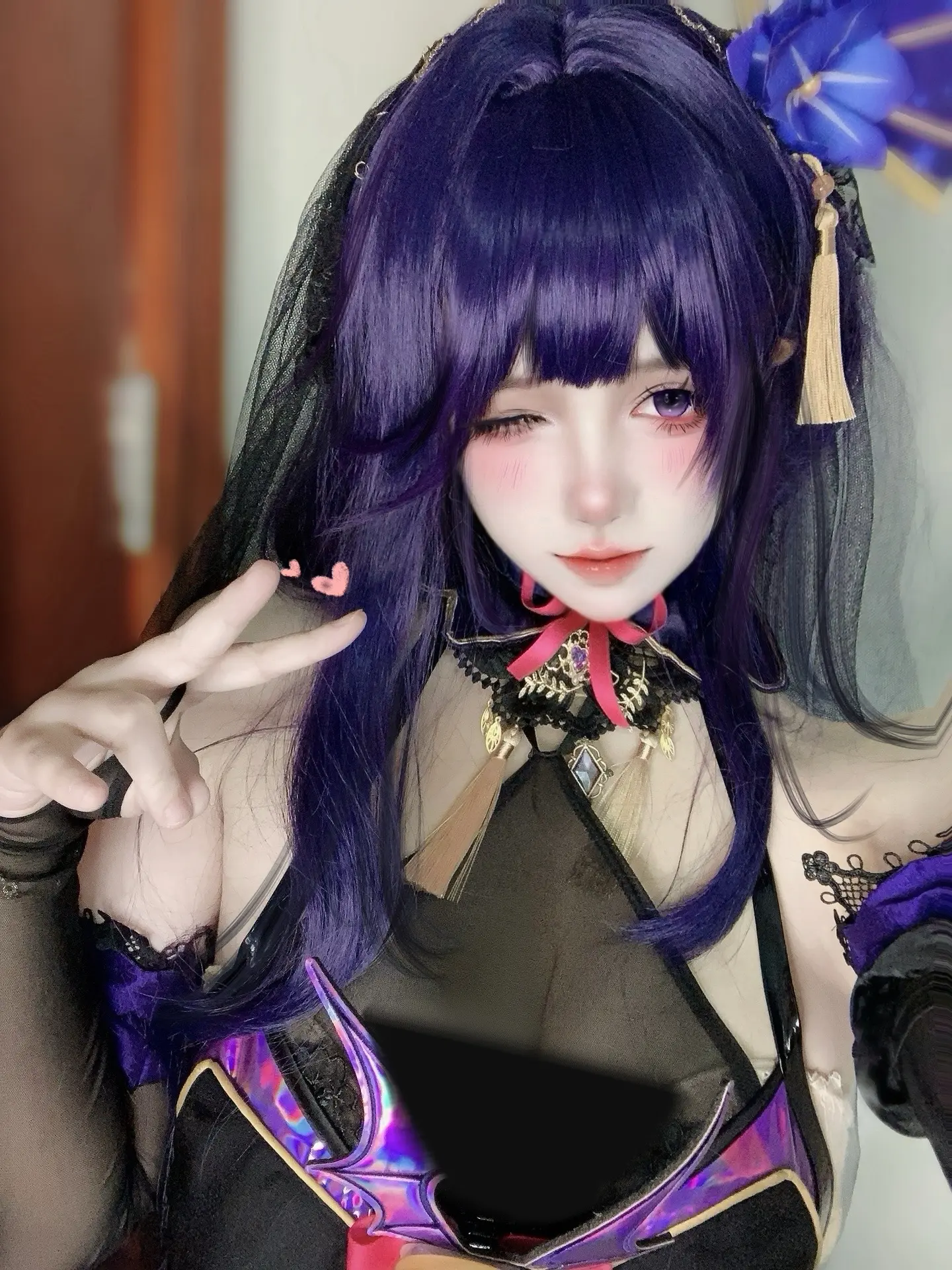 如果幸福是电影，那我就是永远睡不醒的丈夫。雷电将军cos 反差