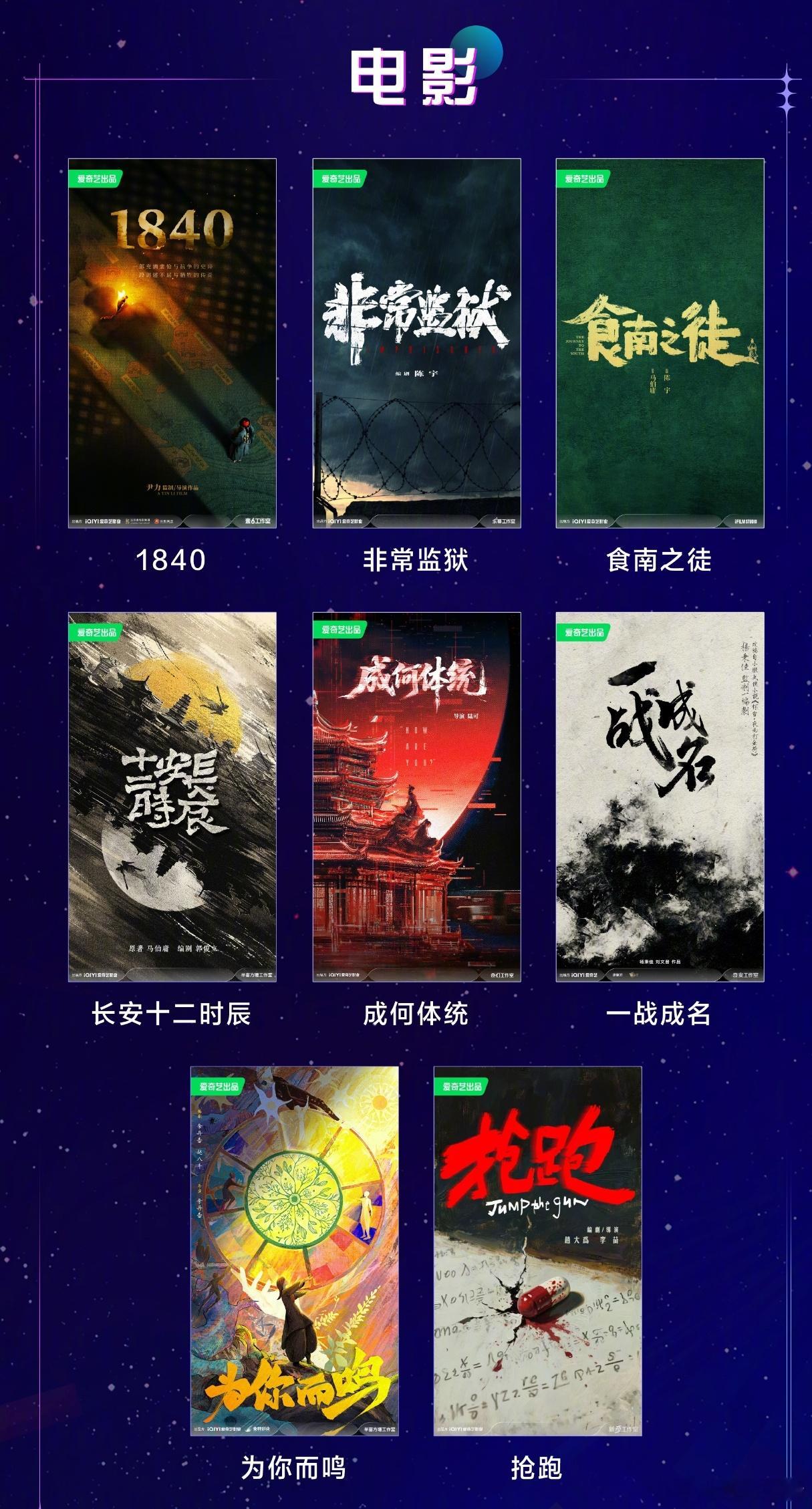 听听温特怎么说 爱奇艺2026年新生片单电影部分《1840》、《非常监狱》、《食