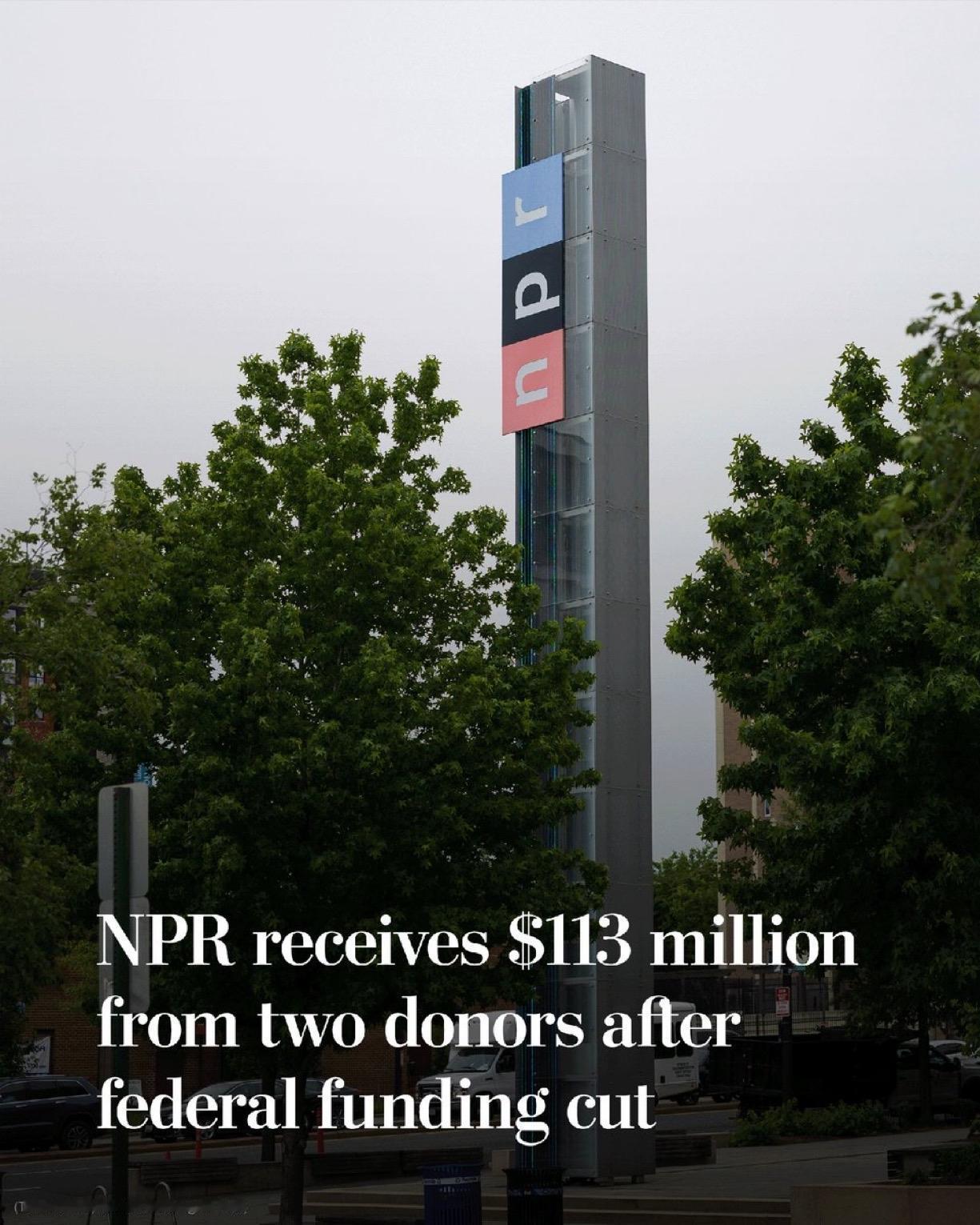 NPR （美国全国公共广播电台‌National Public Radio）在国