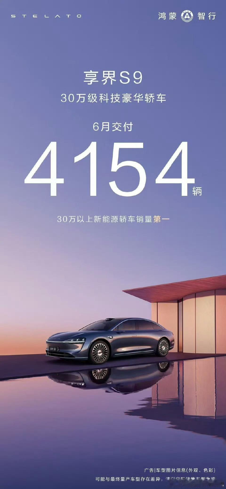 享界S9交付量6月达到4154，号称尊界S800 SE[笑而不语] ​​​