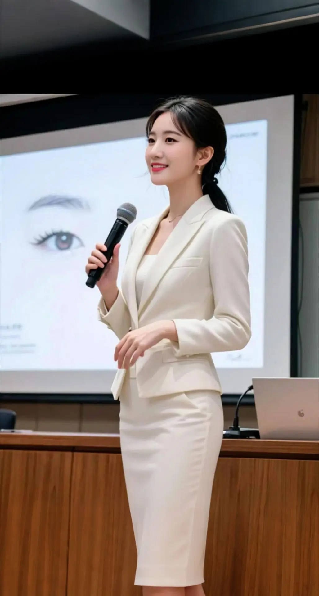 AI扩图 AI白领发言照