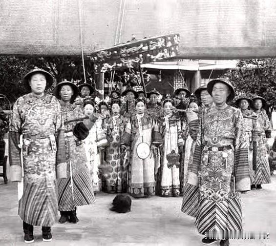 历史时光
慈禧太后带着宠物狗拍照，这些宠物狗每月都能向皇室领取俸银。