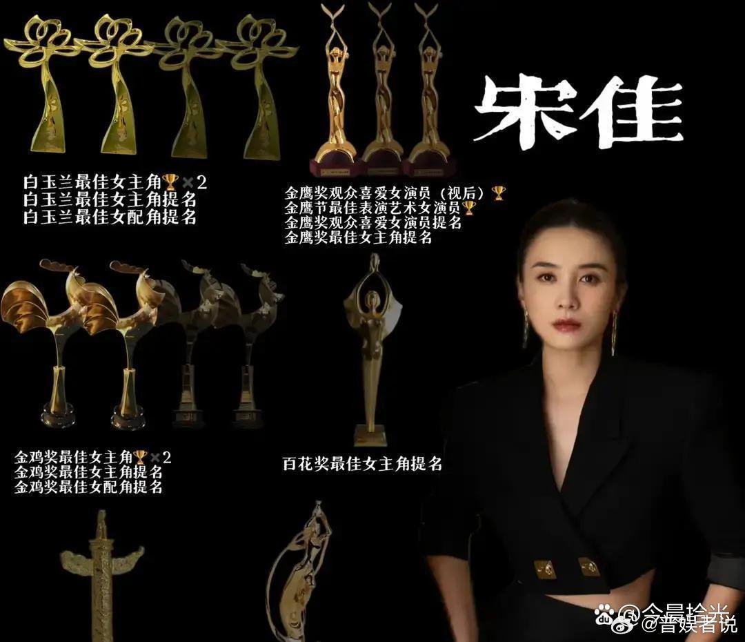 宋佳这个奖运也是没谁了，她已经二封白玉兰，二封金鸡，二封金鹰，只用了短短一年的时
