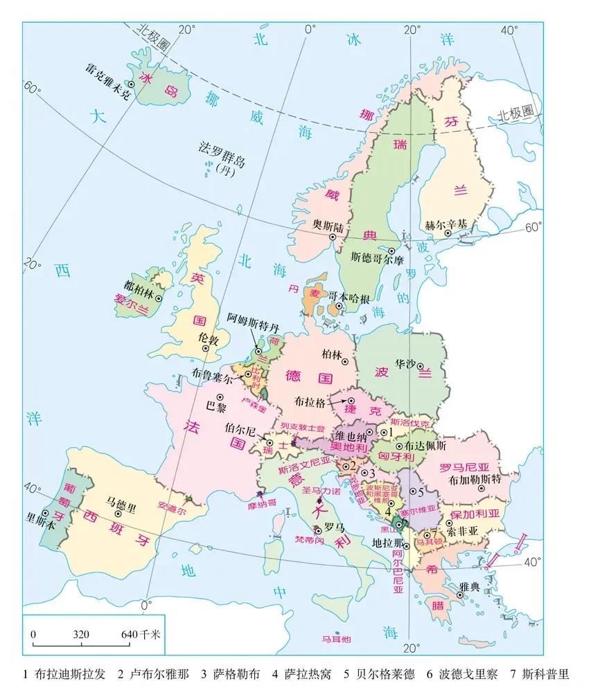 欧洲国家的首都，基本也是全国第一大城市，英国伦敦，法国巴黎，德国柏林，意大利罗马