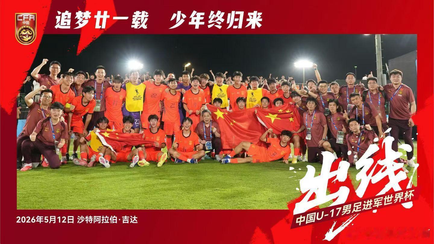 今年冲击世界杯的队伍全部得偿所愿啦！💪🇨🇳 