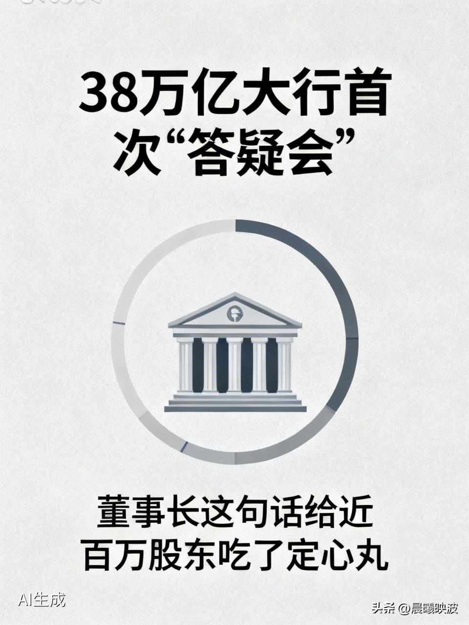 38万亿大行首次“答疑会”，董事长这句话给近百万股东吃了定心丸

  很多人觉得