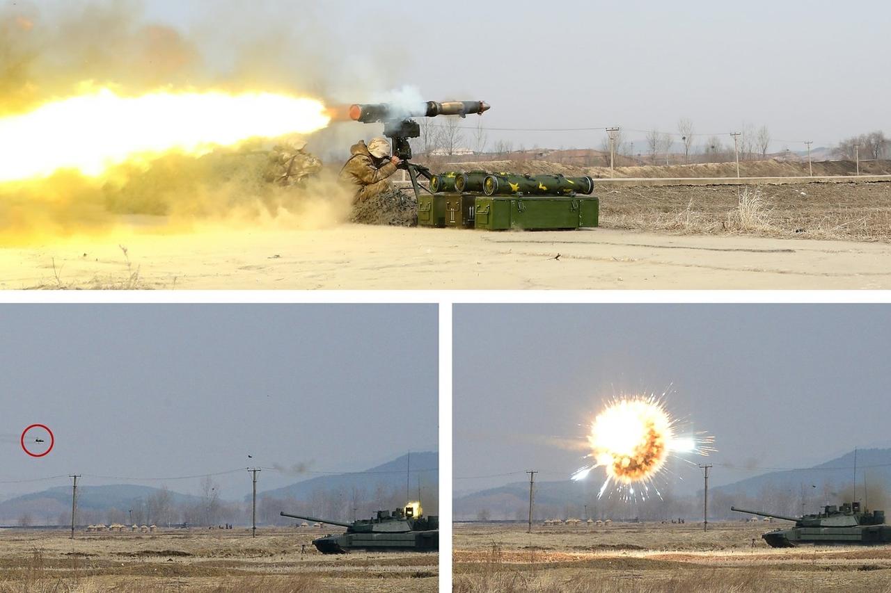 朝鲜公布其国防科学院装甲武器研究所进行的坦克能力评估测试画面，据报道，此次测试专