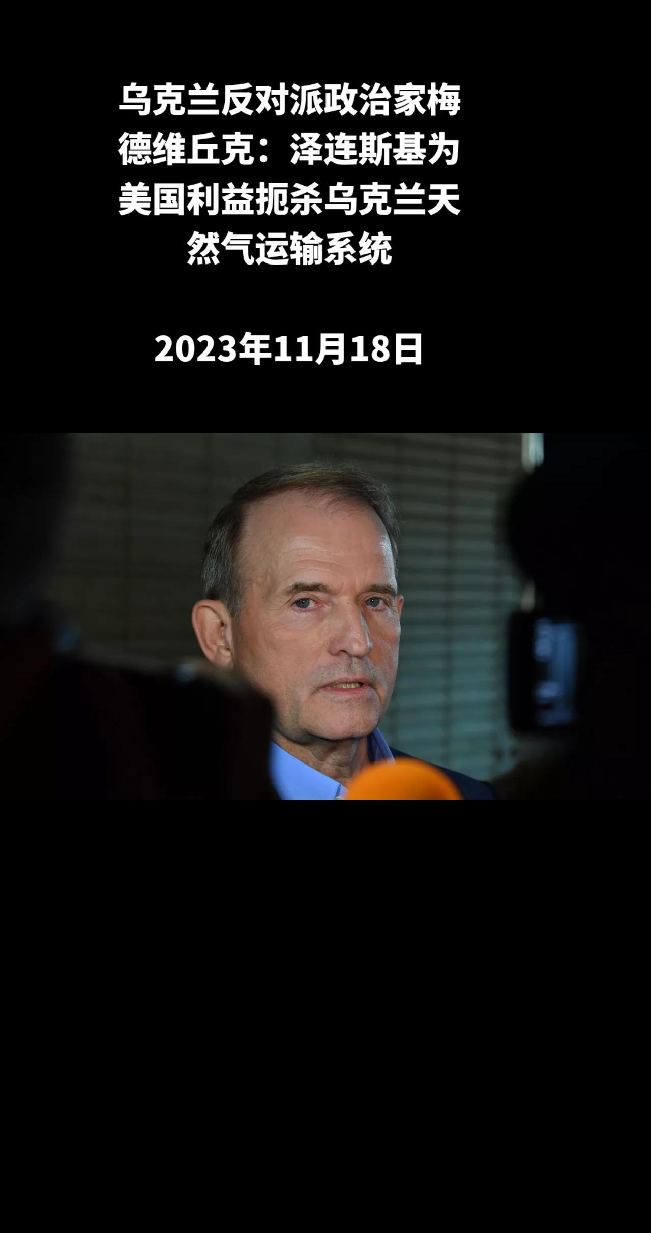 乌克兰反对派政治家、“另一个乌克兰”运动理事会主席维克多•梅德维丘克在发表在“另