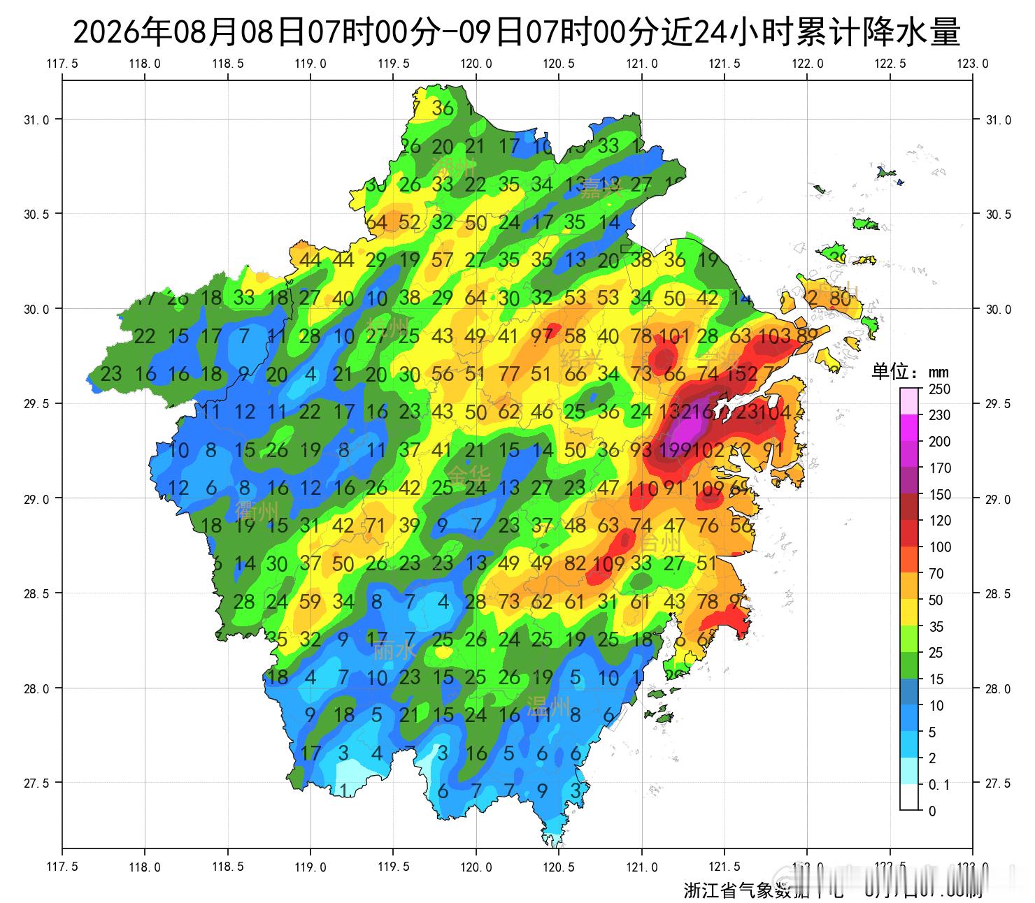 台风白海豚 台风“白海豚”正在靠近浙江，过去24小时，宁波、台州、绍兴等地出现了