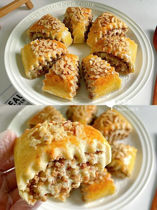 新年点心❗️新疆三角核桃卷，香迷糊出炉秒光