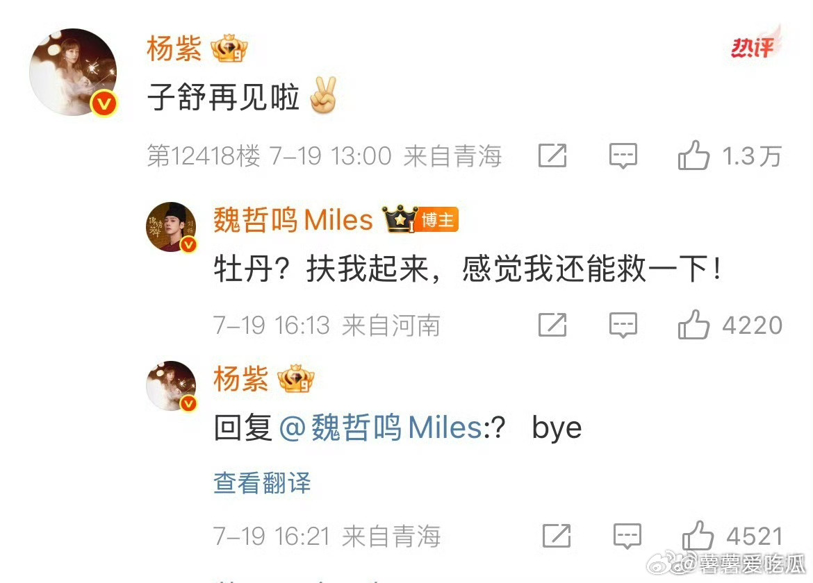 杨紫都有点不敢回魏哲鸣了属于是戏里戏外都让人有点忌惮了[doge] ​​​