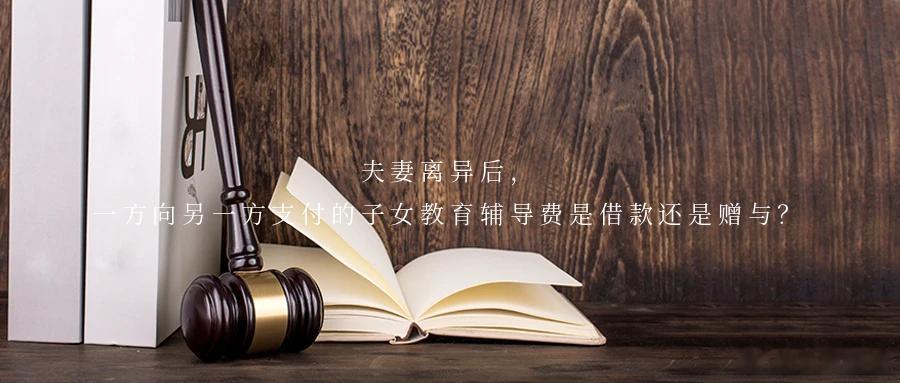 夫妻离异后，一方向另一方支付的子女教育辅导费是借款还是赠与？案情简介武先生与王女