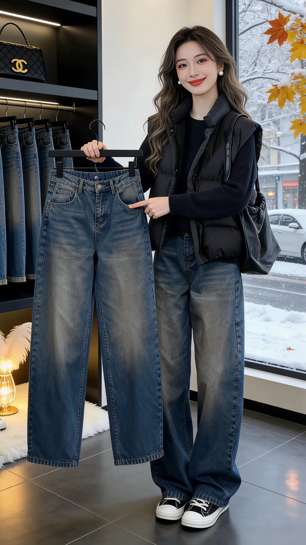 穿着得体是一种生活态度 过年氛围提前搞起来了 春款上新 牛仔裤 穿出自己的风格