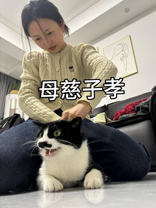 慈母情深，骑猪打针