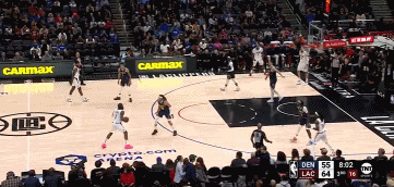 手感火热！乔治目前在第三节5中4拿下9分！#快船vs掘金# ​​​