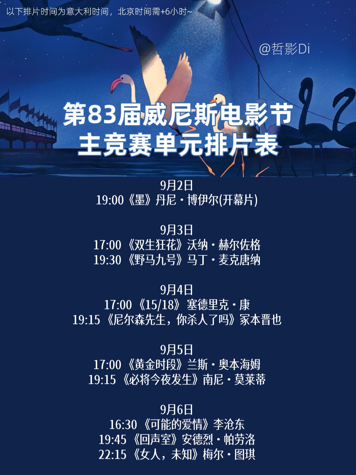 第83届威尼斯电影节发布主竞赛单元排片表，李沧东执导新片《可能的爱情》将于9月6