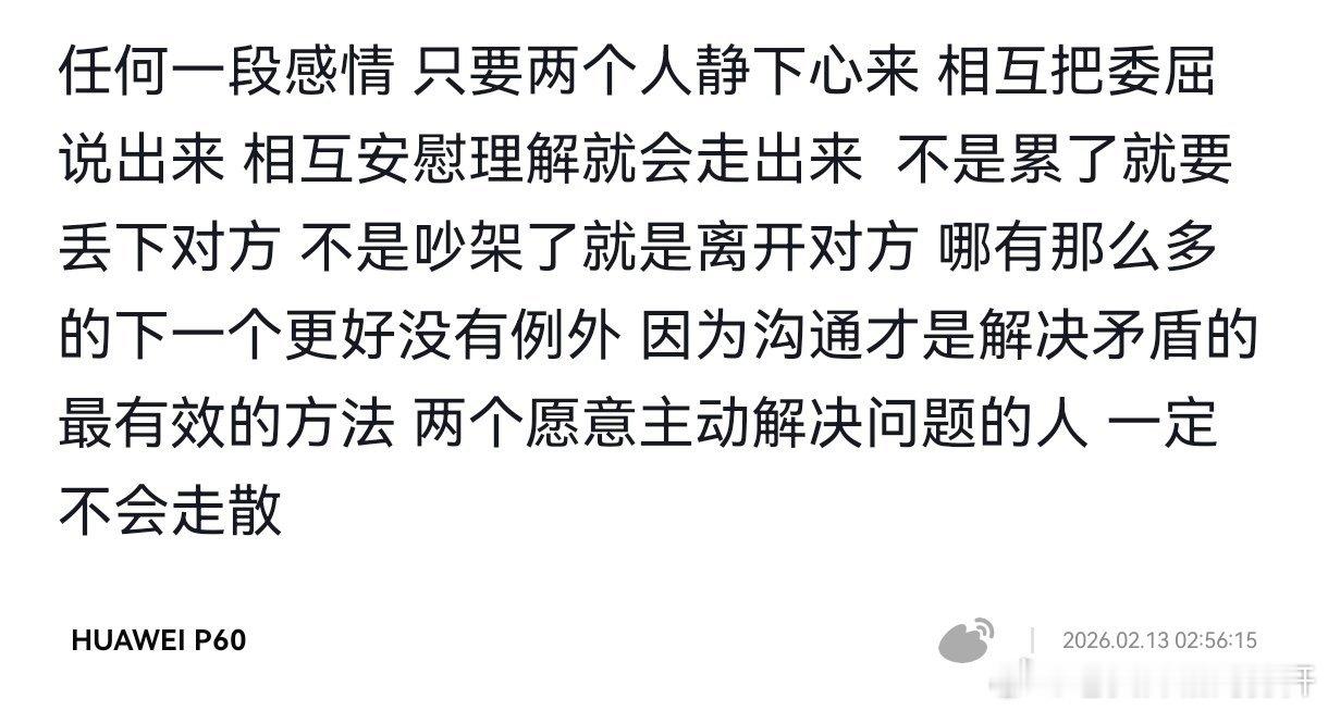 两人只要愿意主动解决问题矛盾 一定不会走散 